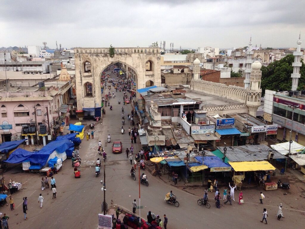 Charminar monument in Hyderabad, Telangana, India